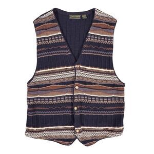 Vintage Croft and Barrow Women’s XL Cotton Knit Vest Multicolor Casual V-Neck